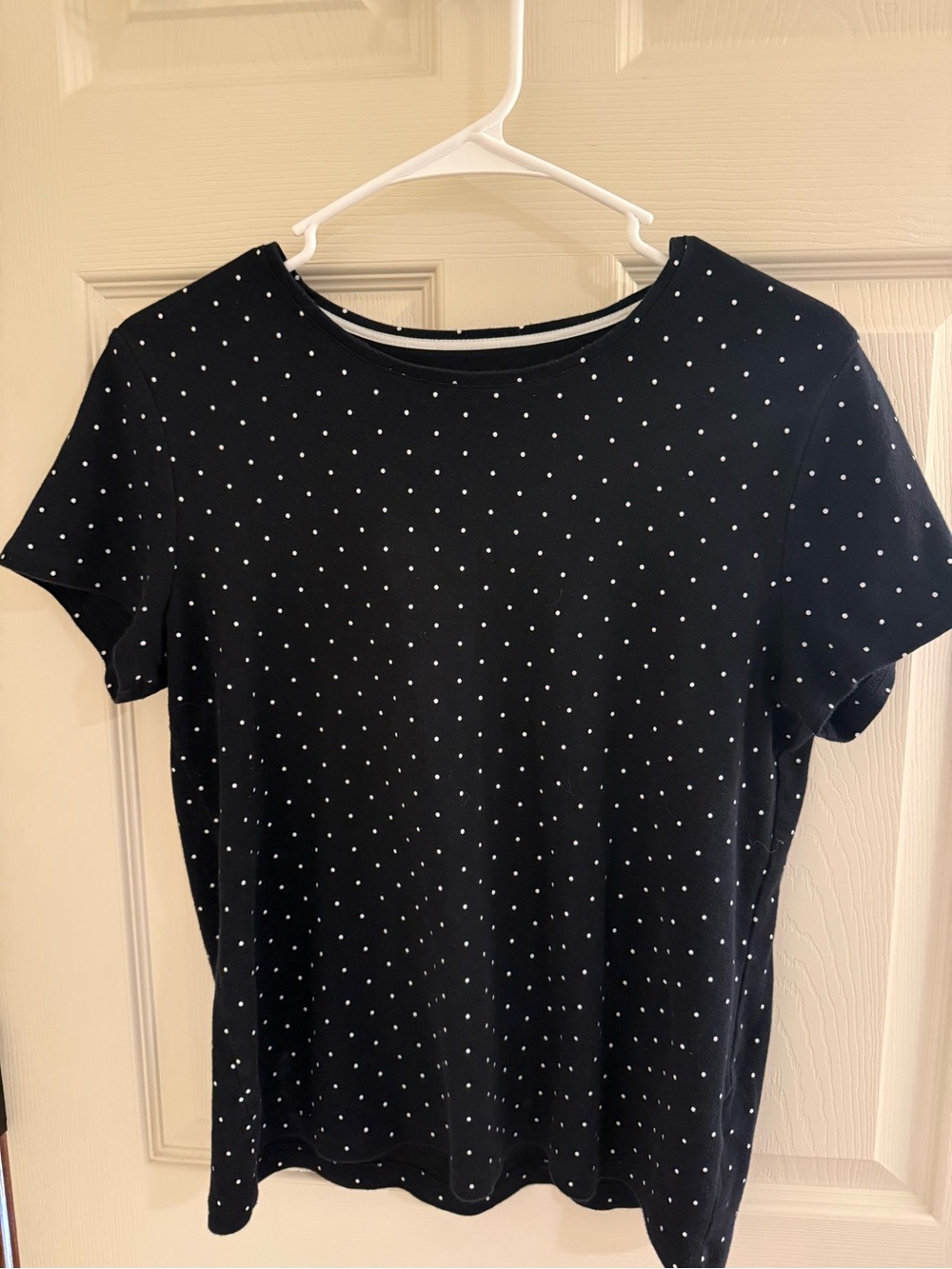 croft & barrow blue Short-Sleeve Polka Dot Tee